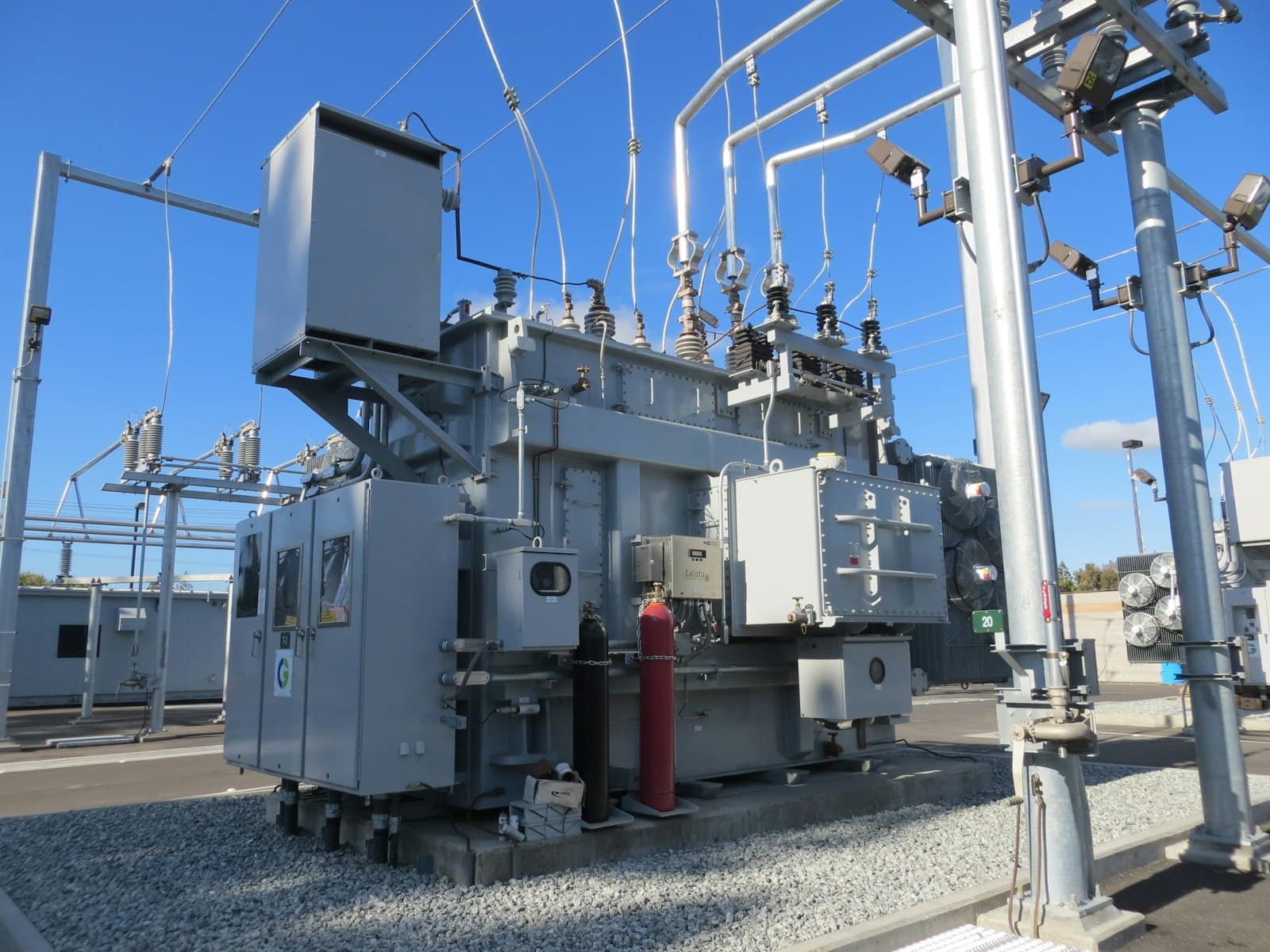 Electrical transformer in a substation